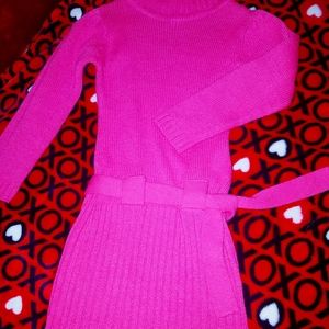 Pink Sweater Dress